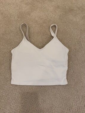 lululemon athletica White V-Neck Crop Tank